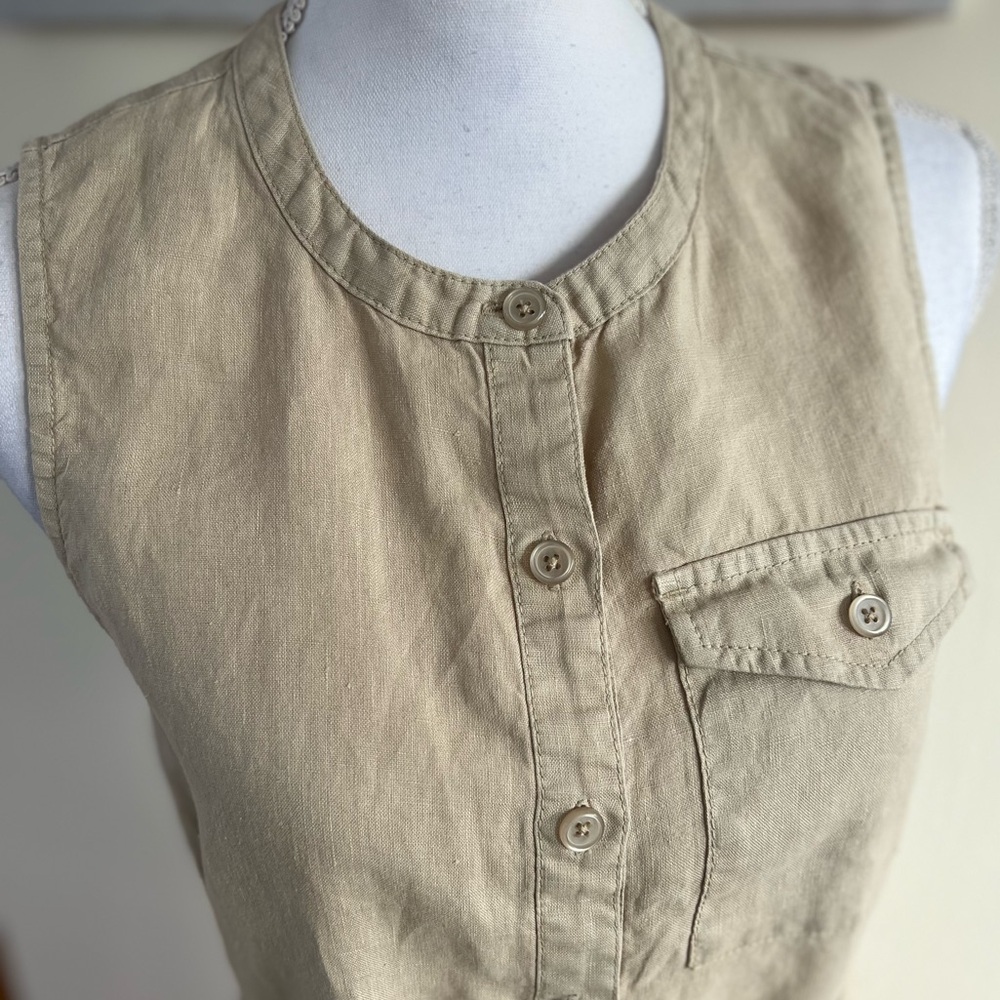 Michael Stars Button-Down Brady Dress in Natural Beige Size Small - Picture 5 of 13